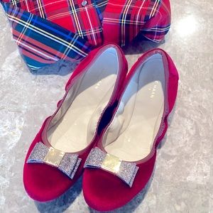 Cole Haan Red Velvet flats